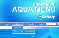 Aqua Drop-Down Flash Menu screenshot